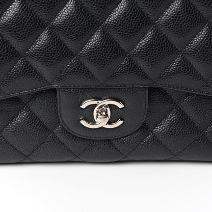 Chanel Caviar Quilted Jumbo Double Flap Black 9 of 9