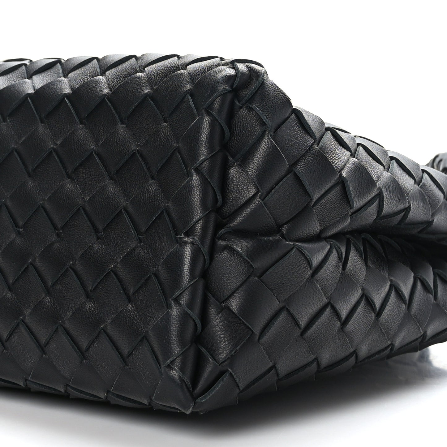 Nappa Intrecciato Medium Andiamo Shoulder Bag Black