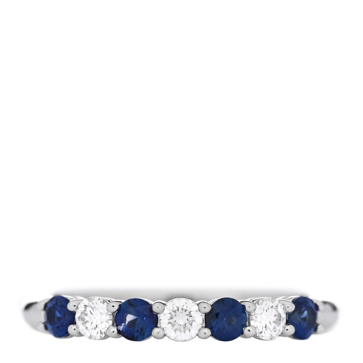 Platinum Diamond Blue Sapphire Embrace Ring 57 8