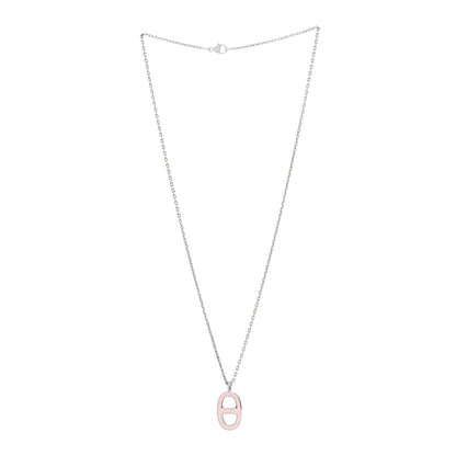 Hermes Laquered Iliade Pendant Necklace Pink 2 of 3