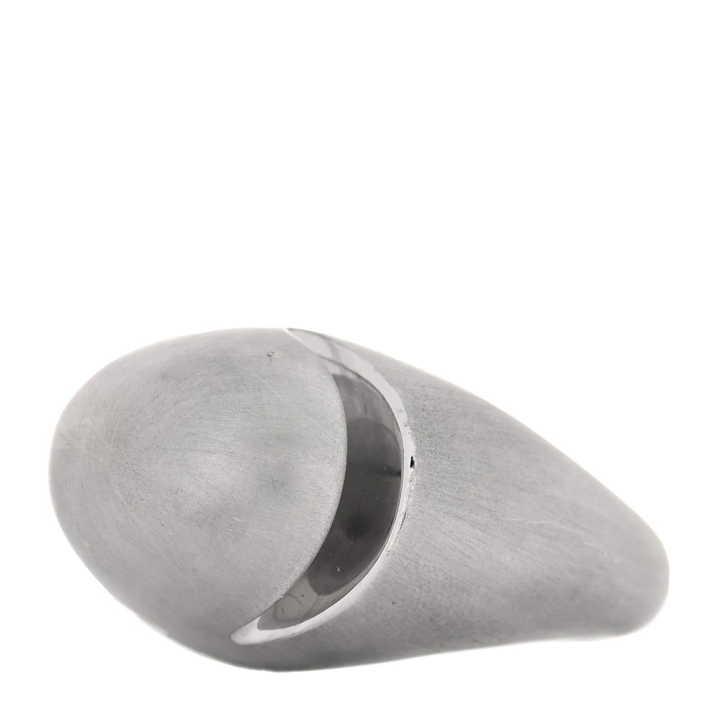 18K White Gold Dome Ring 49 4.75