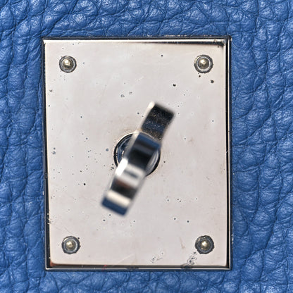Hermes Taurillon Clemence Birkin 35 Bleu Brighton 22 of 43