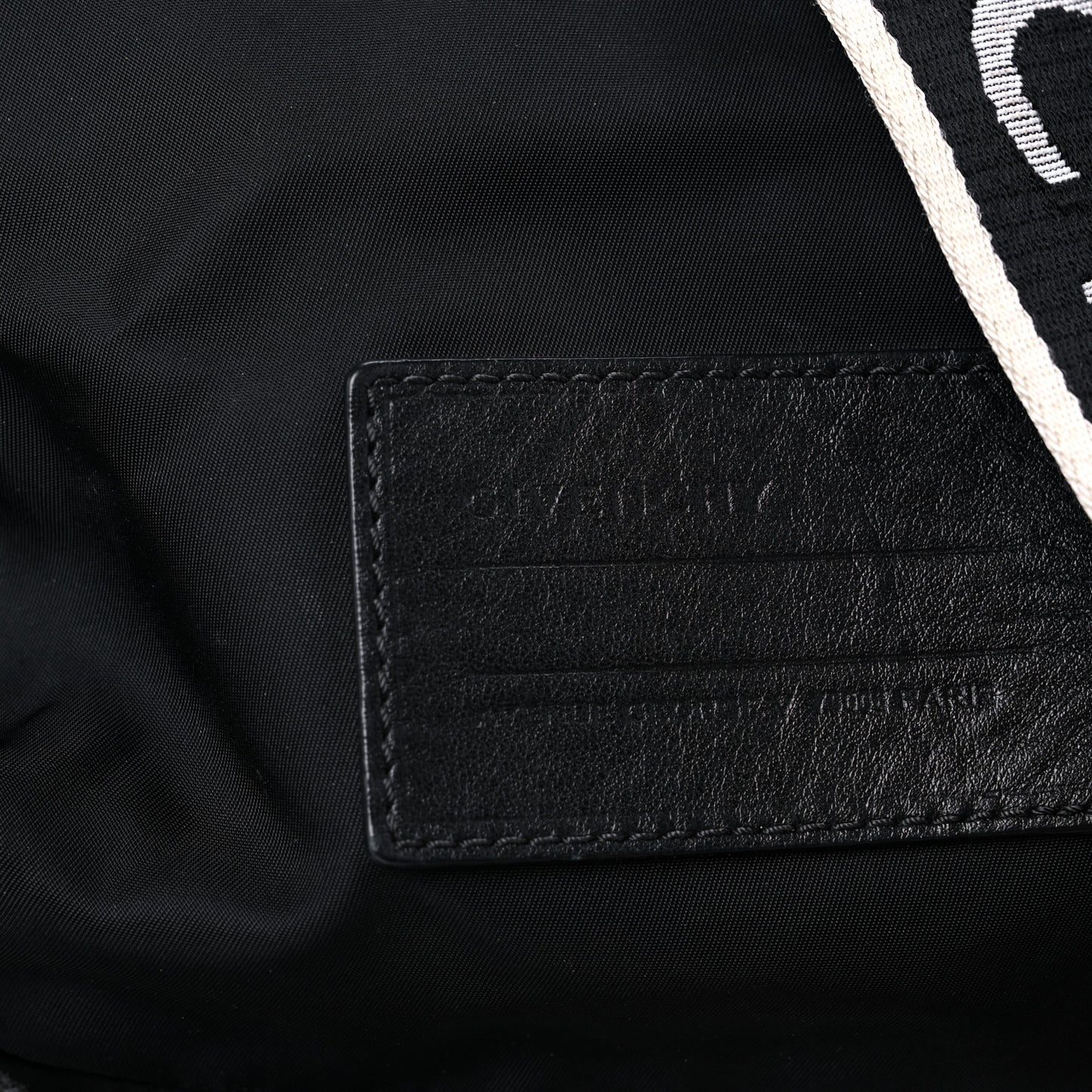 Nylon Logo Backpack Black
