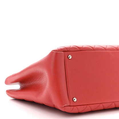 Chanel Caviar Quilted XL Grand Shopping Tote GST Red 9 of 12