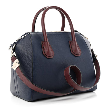 Givenchy Sugar Goatskin Tri-Color Small Antigona Navy Burgundy Black 3 of 10