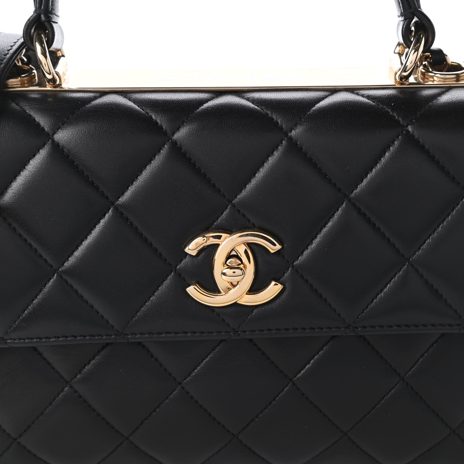 Chanel Lambskin Quilted Small Trendy CC Dual Handle Flap Bag Black 10 of 10