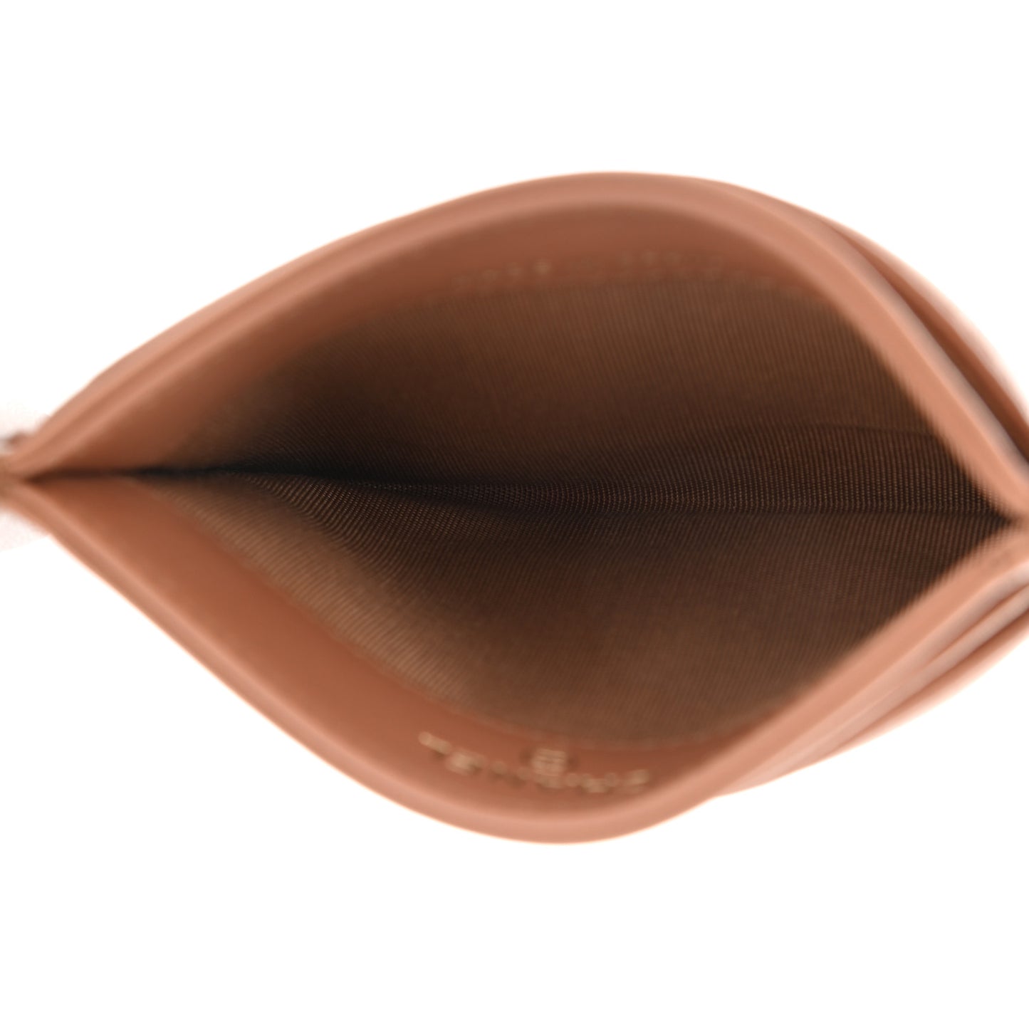 Lambskin Quilted Chanel 19 Card Holder Brown