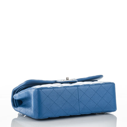Chanel Caviar Quilted Jumbo Double Flap Blue 4 of 8