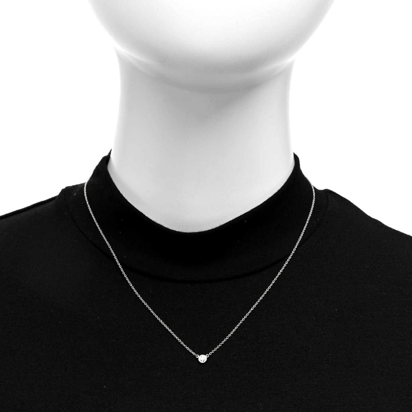 Platinum Diamond .12ct Elsa Peretti Diamonds by the Yard Pendant Necklace