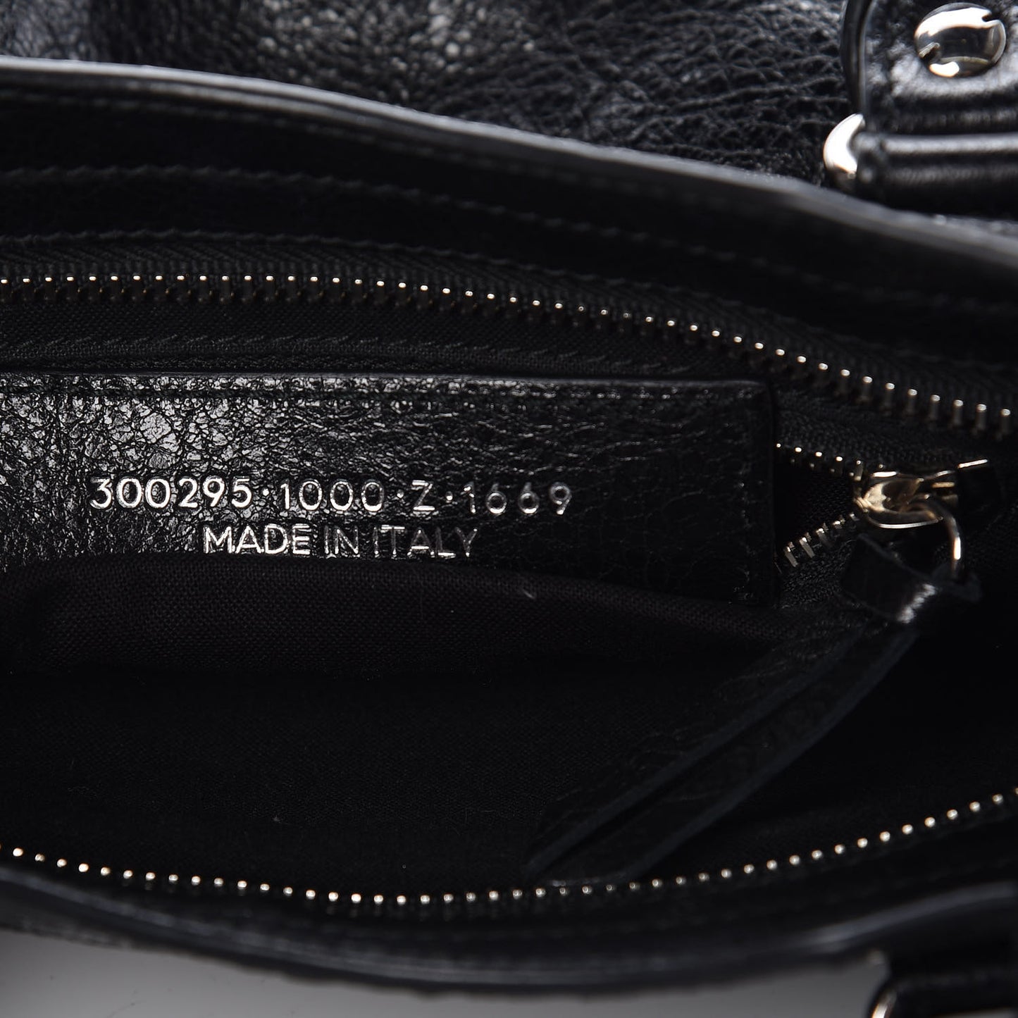 Agneau Classic Silver Hardware Mini City Black