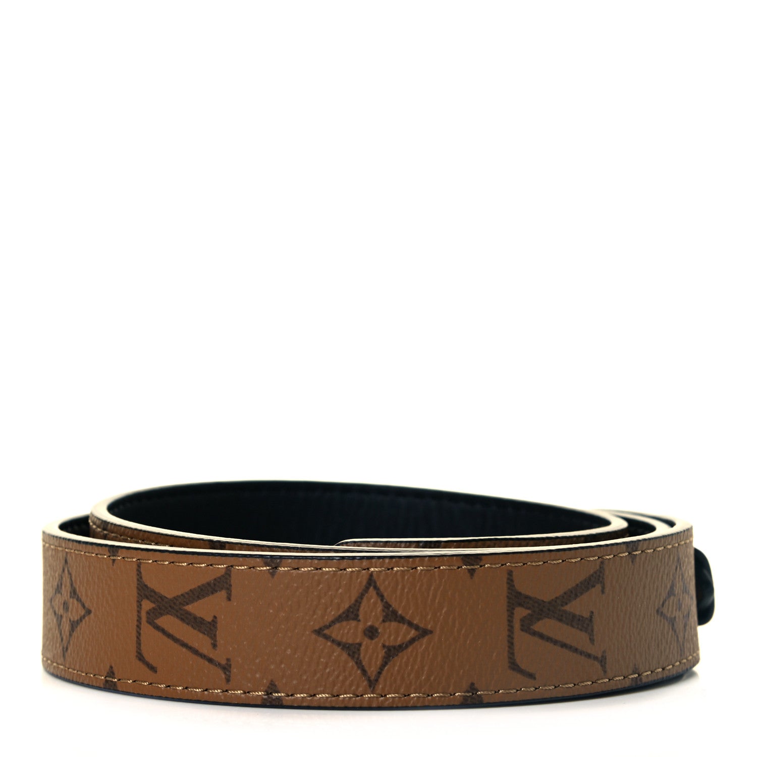 Louis Vuitton Reverse Monogram Bandouliere Shoulder Strap XL Black 2 of 5