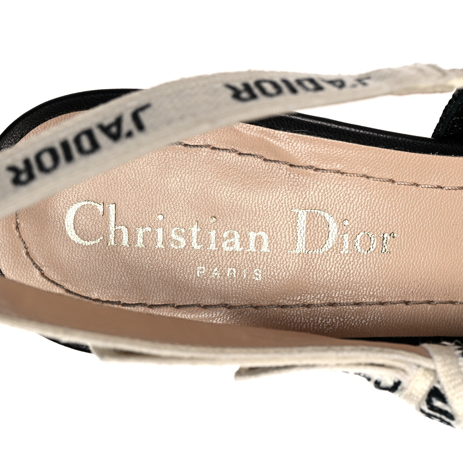 Christian Dior Technical Canvas Ribbon J Adior Slingback 65mm Pumps 36 Black 6 of 9