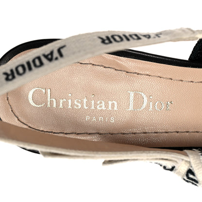 Christian Dior Technical Canvas Ribbon J Adior Slingback 65mm Pumps 36 Black 6 of 9