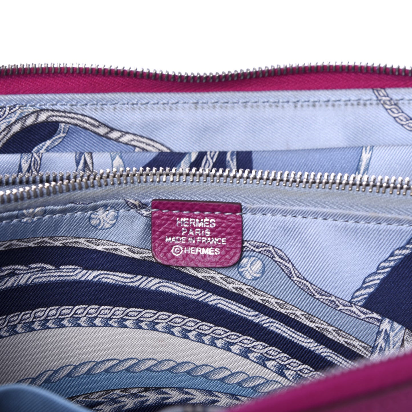Epsom Silk'In Wallet Rose Pourpre Bleu Lin