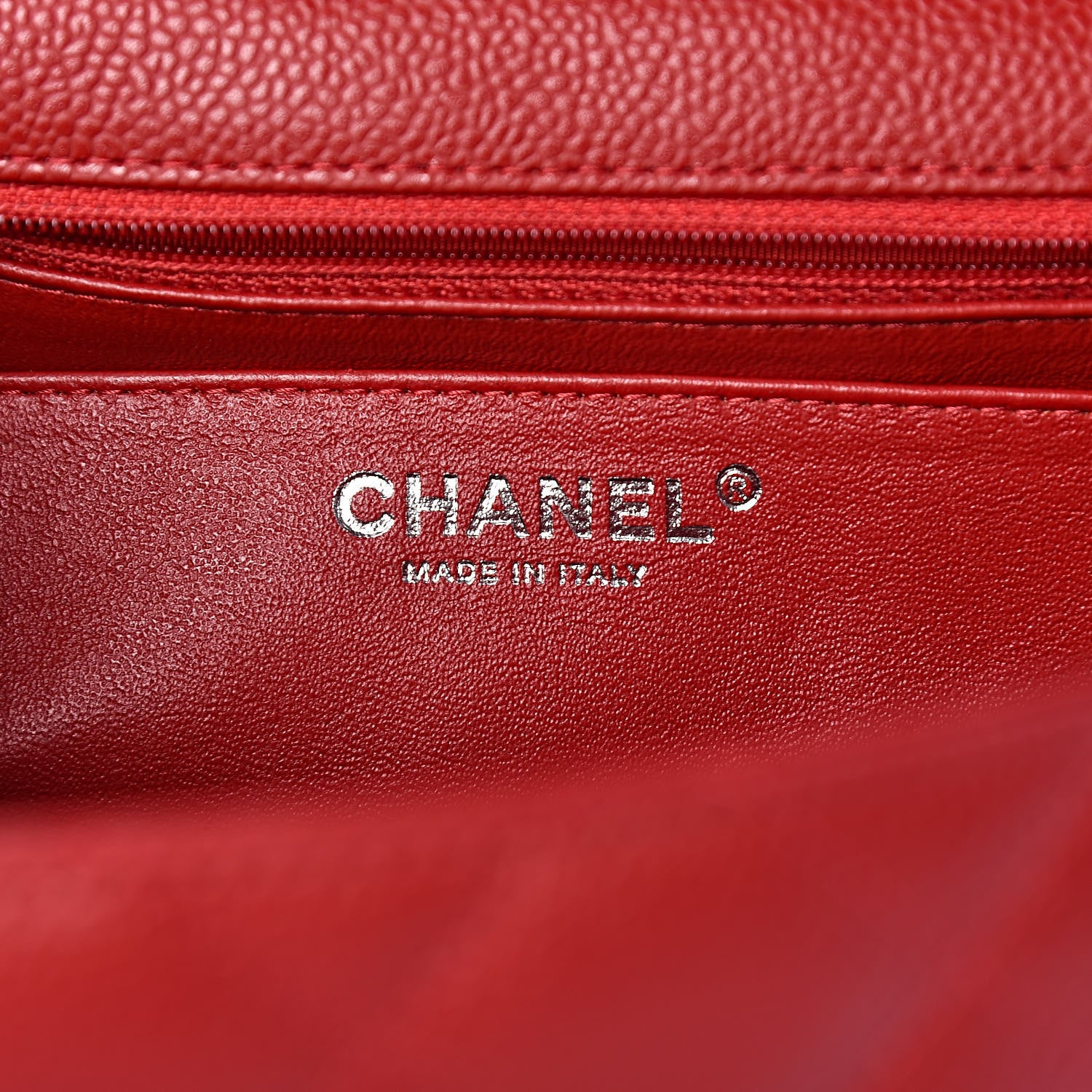 Chanel Caviar Quilted Jumbo Single Flap Red 6 of 13