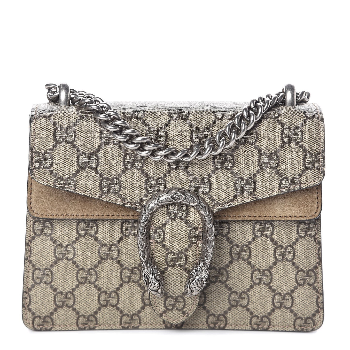 GG Supreme Monogram Mini Dionysus Shoulder Bag Taupe