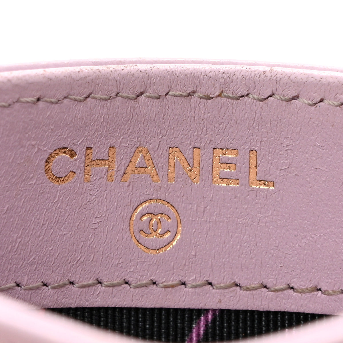 Caviar Quilted Card Holder Light Purple