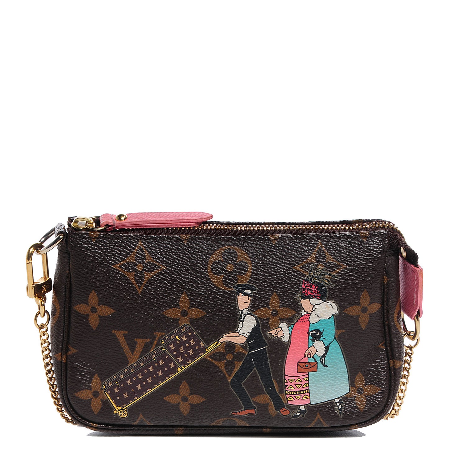 Monogram Illustre Mini Pochette Accessories Rose