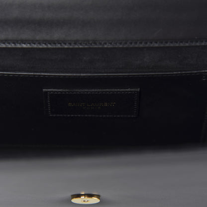 Saint Laurent Calfskin Classic Monogram Tassel Clutch Black 7 of 10