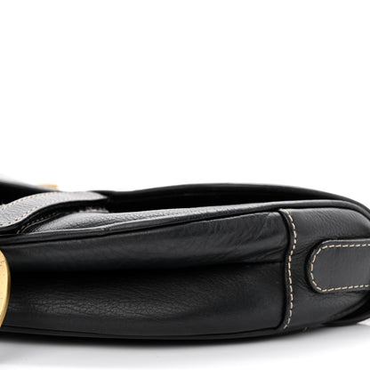 Christian Dior Calfskin Saddle Bag Black 10 of 16