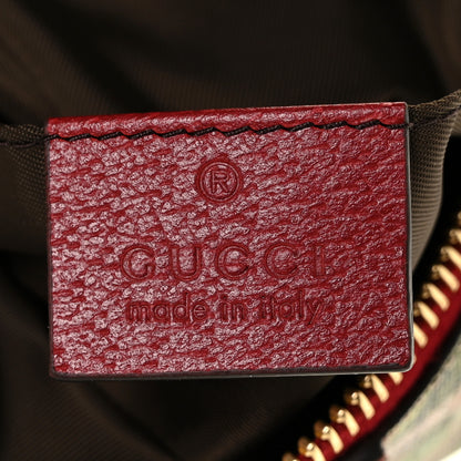 Gucci Soft GG Supreme Monogram Flora Calfskin Small Ophidia Cosmetic Case Beige Ebony Multicolor Rosso 6 of 9