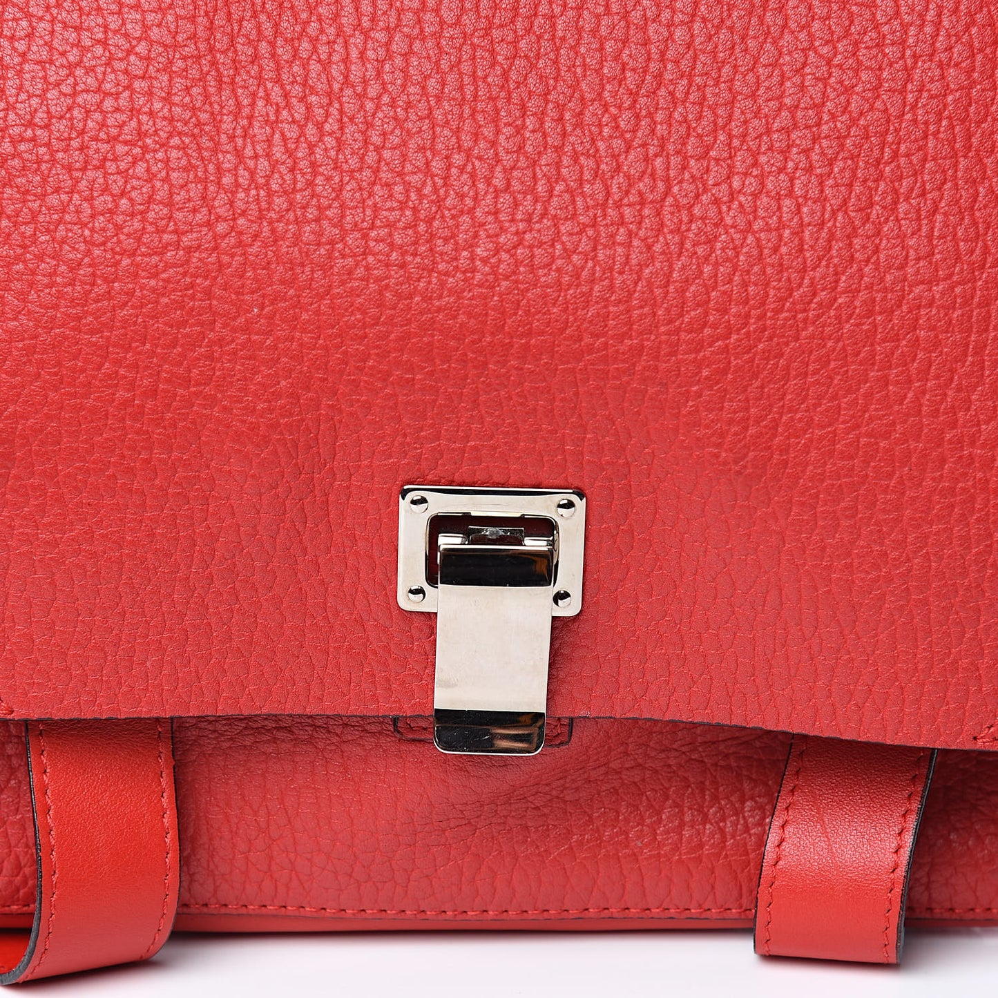 Pebbled Calfskin PS Courier Backpack Red