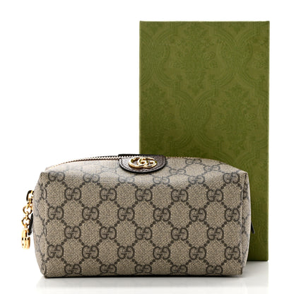 Gucci Soft GG Supreme Monogram Calfskin Medium Ophidia Cosmetic Case Beige Ebony New Acero 8 of 8