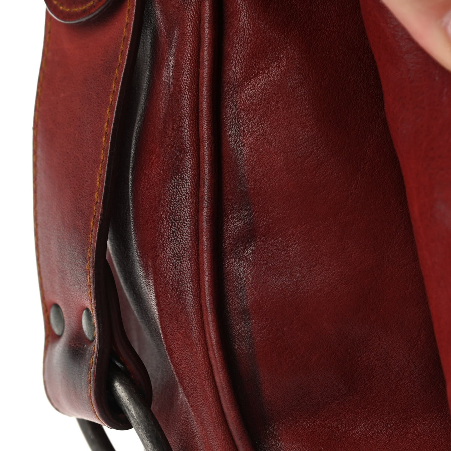 Calfskin Gaucho Double Saddle Red