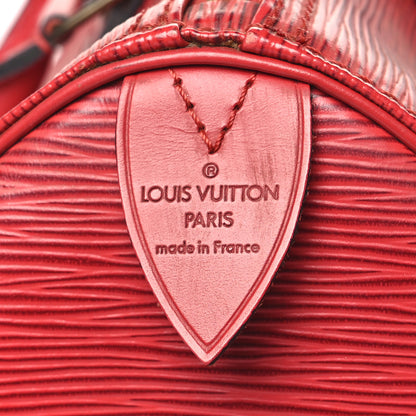 Louis Vuitton Epi Speedy 30 Castillan Red 5 of 8