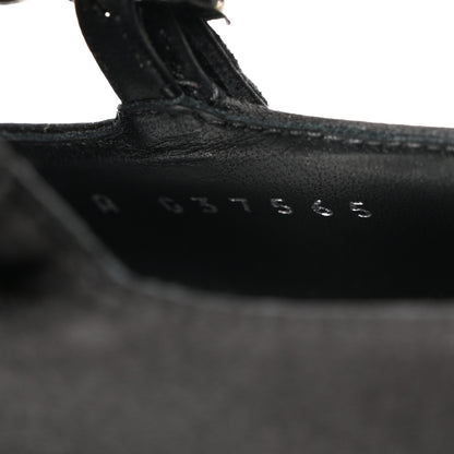 Chanel Satin Crystal Mary Jane Pumps 38 Black 7 of 9