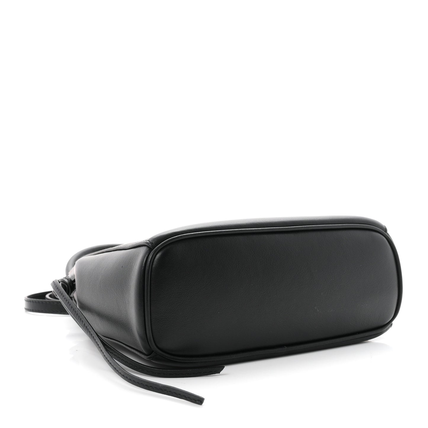 Calfskin Mini Carry Shoulder Bag Black