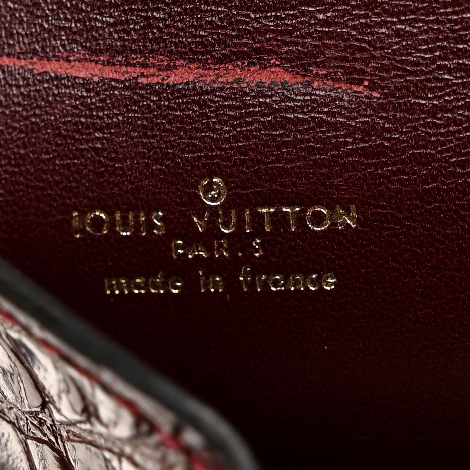 Louis Vuitton Crocodile Saint Cloud GM Burgundy 6 of 13
