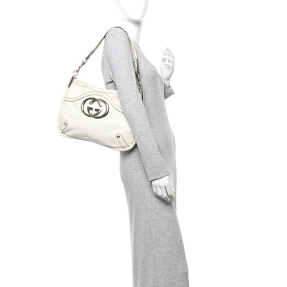 Gucci Calfskin Britt Medium Shoulder Bag White 2 of 10