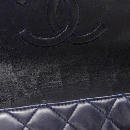 Chanel Lambskin Quilted Round Flap Navy 11 of 12