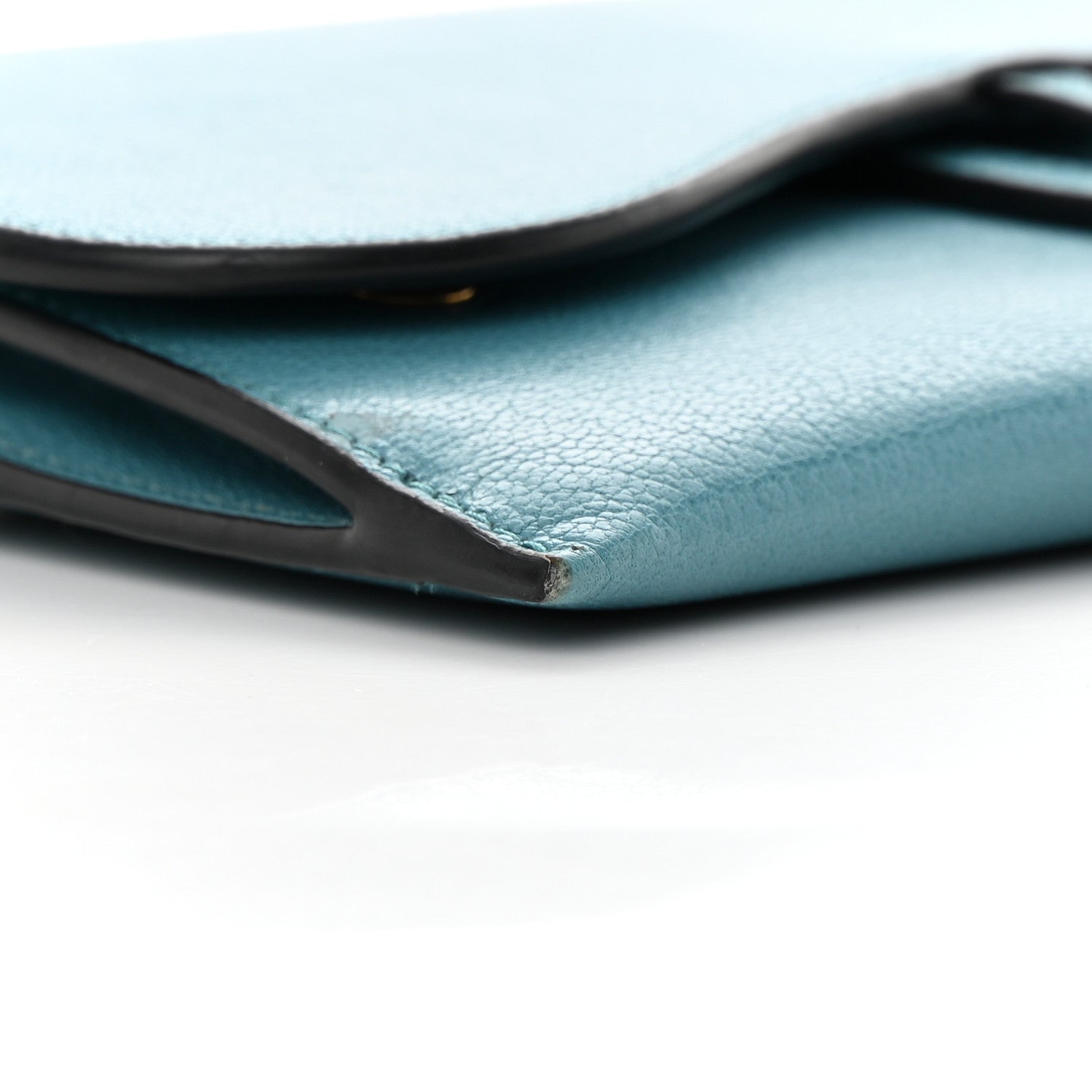 Christian Dior Goatskin Saddle Long Wallet With Chain Blue 11 of 16