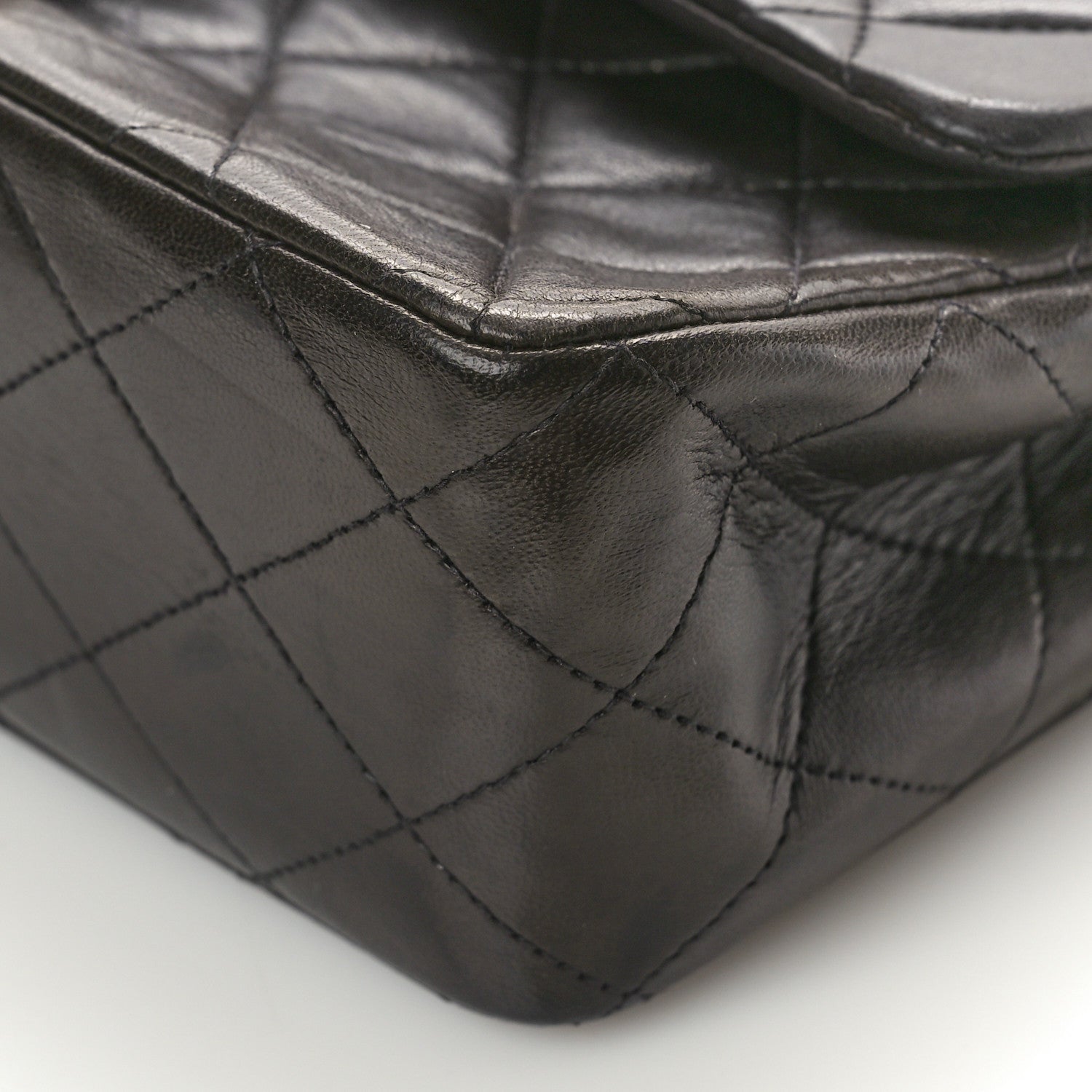 Chanel Lambskin Quilted Medium Double Flap Black 10 of 13