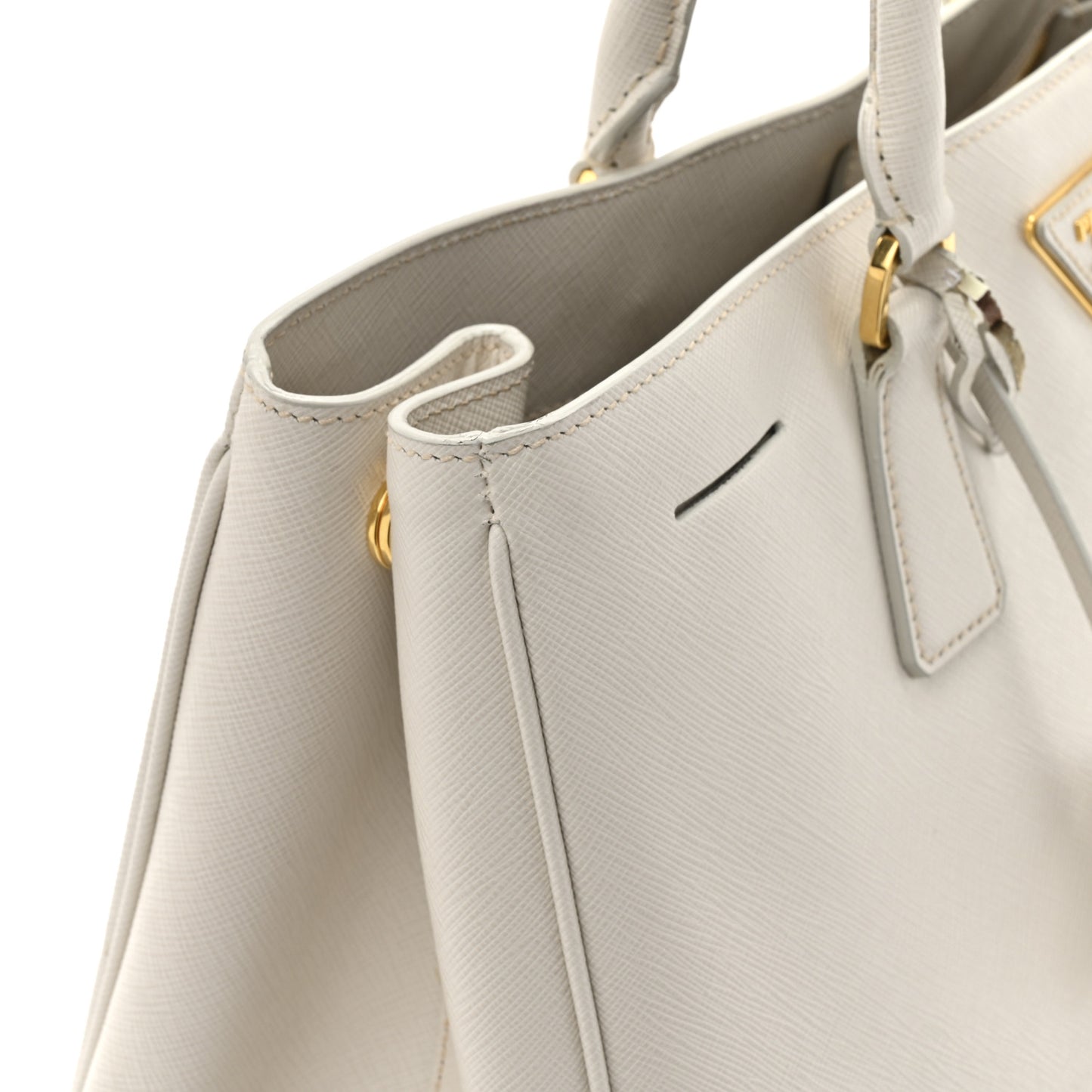 Saffiano Lux Large Galleria Double Zip Tote Talco