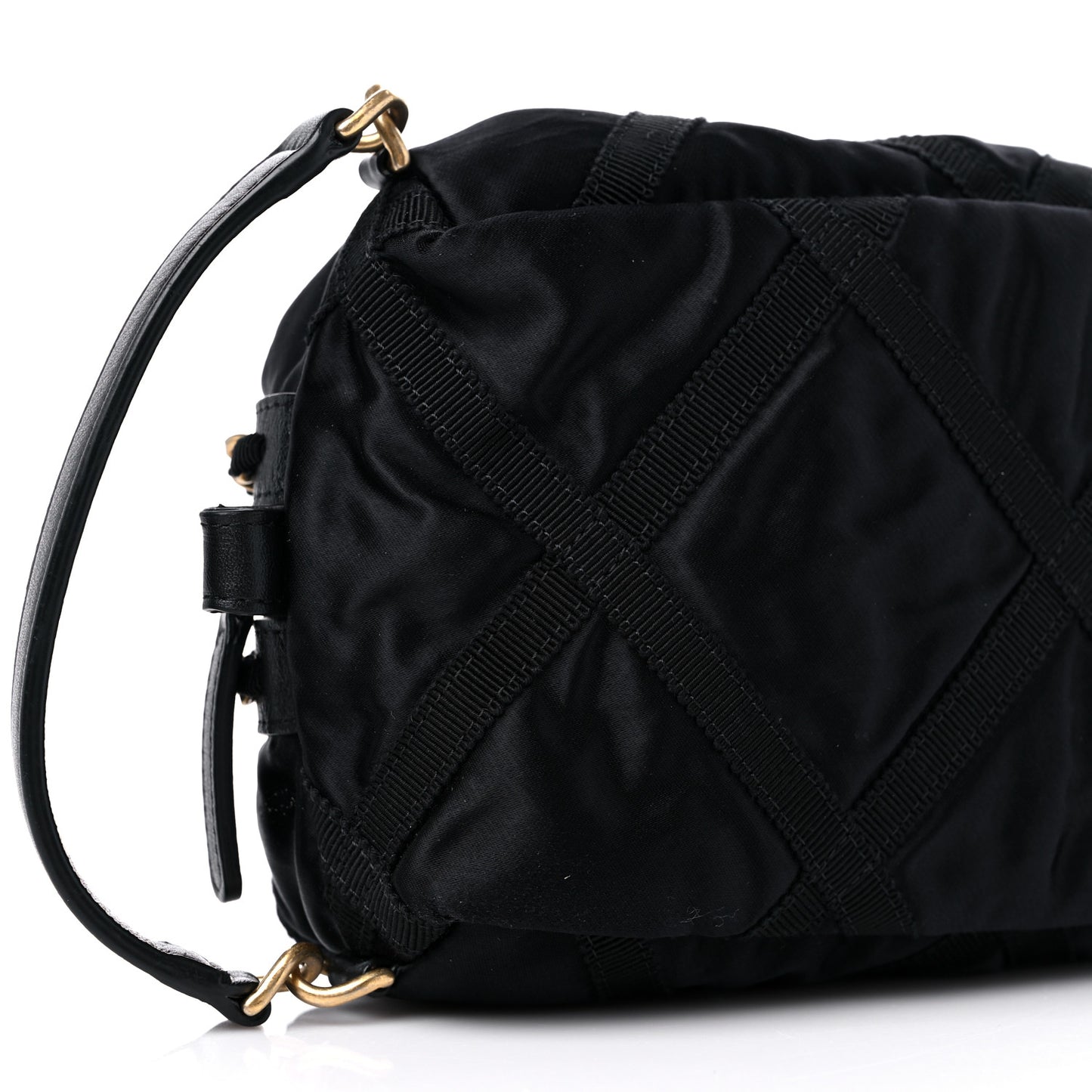 Nylon Grosgrain Lifestyle Pouch With Sleep Mask Black