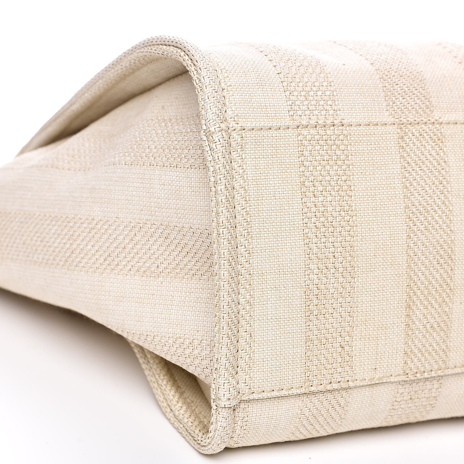 Chanel Mixed Fibers Striped Medium Deauville Tote Beige 9 of 10