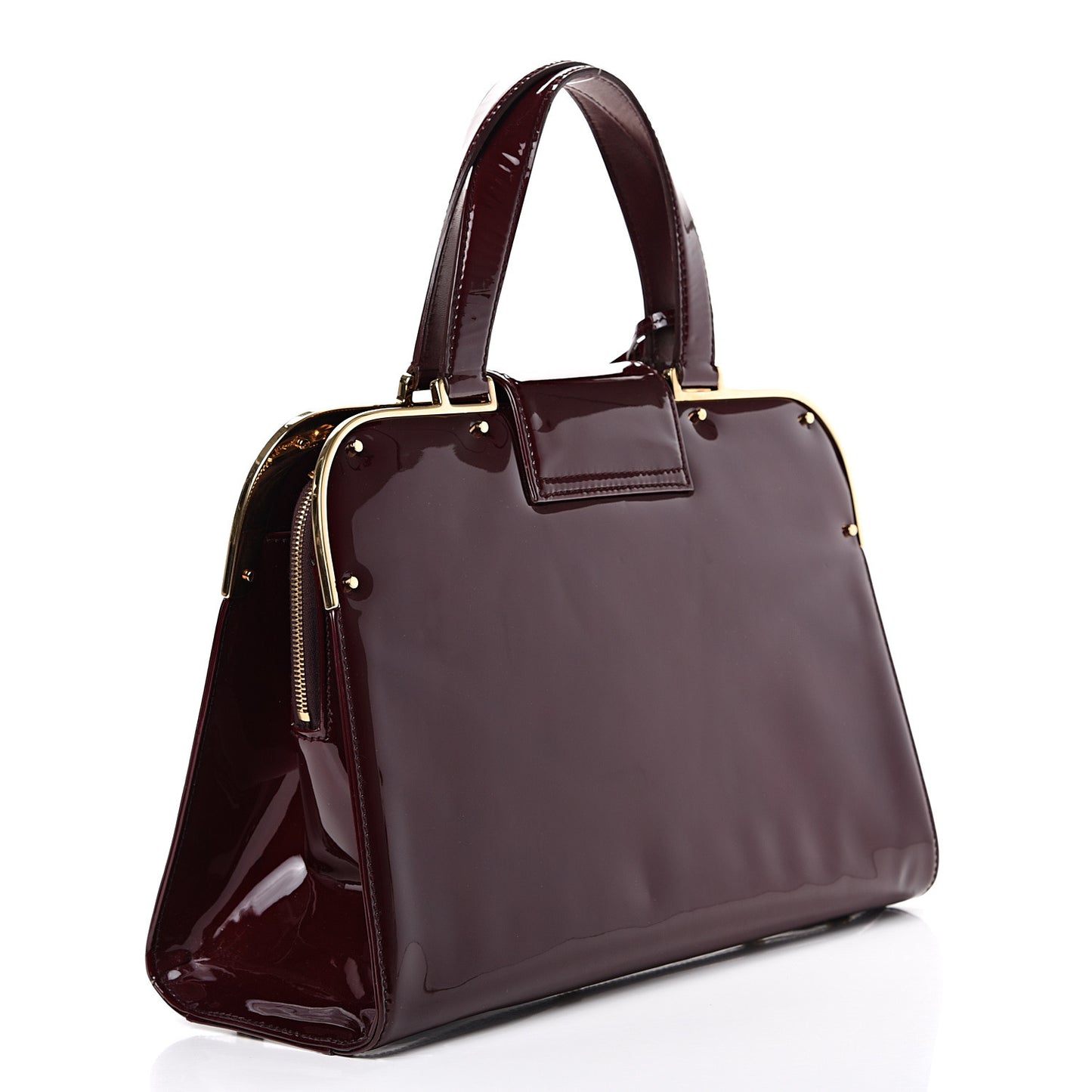 Patent Calfskin Large Uptown Burgundy