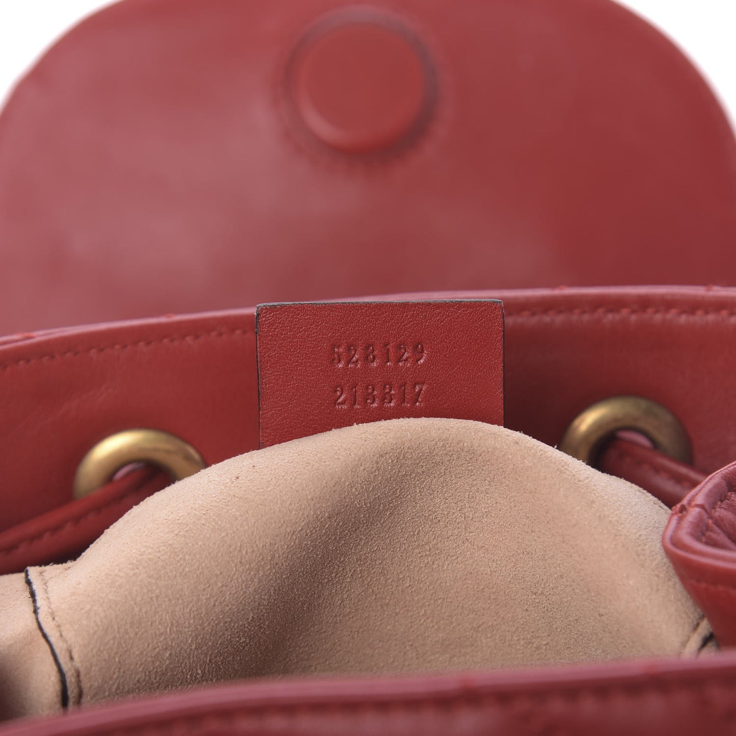 Calfskin Matelasse GG Marmont Flap Backpack Hibiscus Red