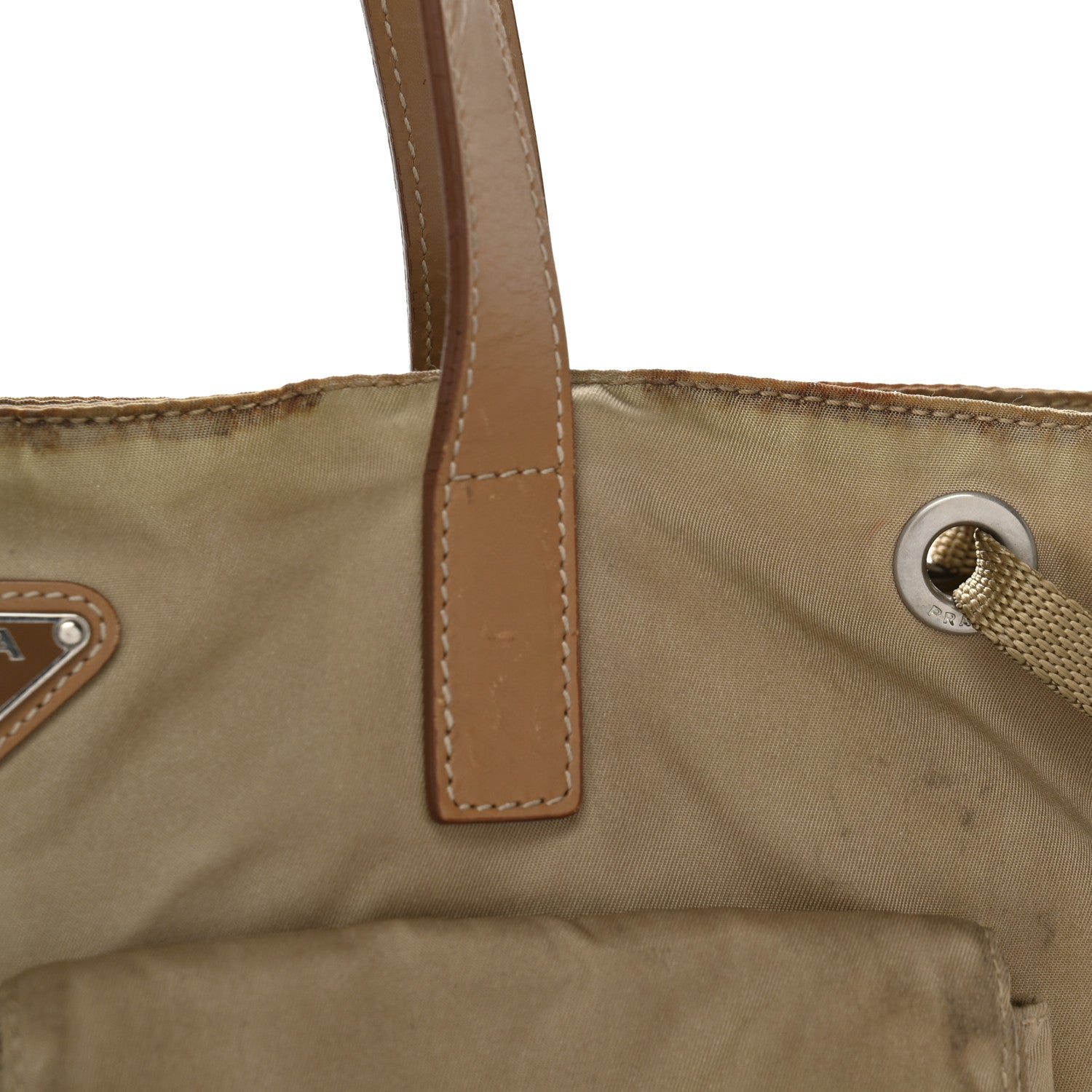 Prada Nylon Vela Shopping Tote Sesamo 13 of 19