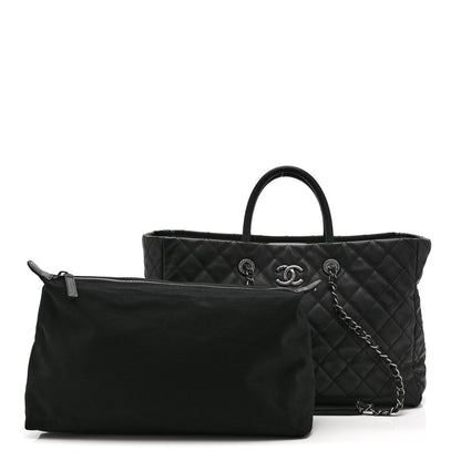 Chanel Caviar Quilted Large Coco Handle Shopping Tote Black 3 of 11
