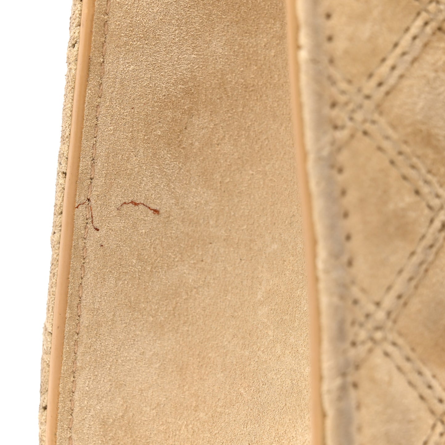 Suede Mixed Matelasse Triquilt Medium Monogram Envelope Satchel Sea Salt