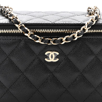 Chanel Caviar Quilted Small Vanity Case With Chain Black 8 of 11