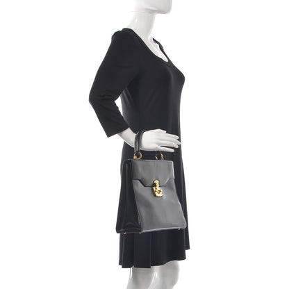 Gucci Regent Calfskin Lady Lock Top Handle Frame Bag Black 2 of 9