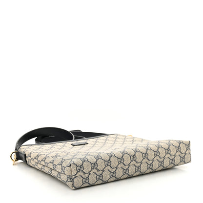 Gucci GG Plus Monogram Medium Flat Messenger Bag Navy 4 of 10