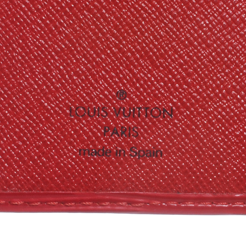 Louis Vuitton Epi Checkbook Cover Red 5 of 6