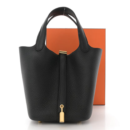 Hermes Taurillon Clemence Picotin Lock 18 PM Black 11 of 11