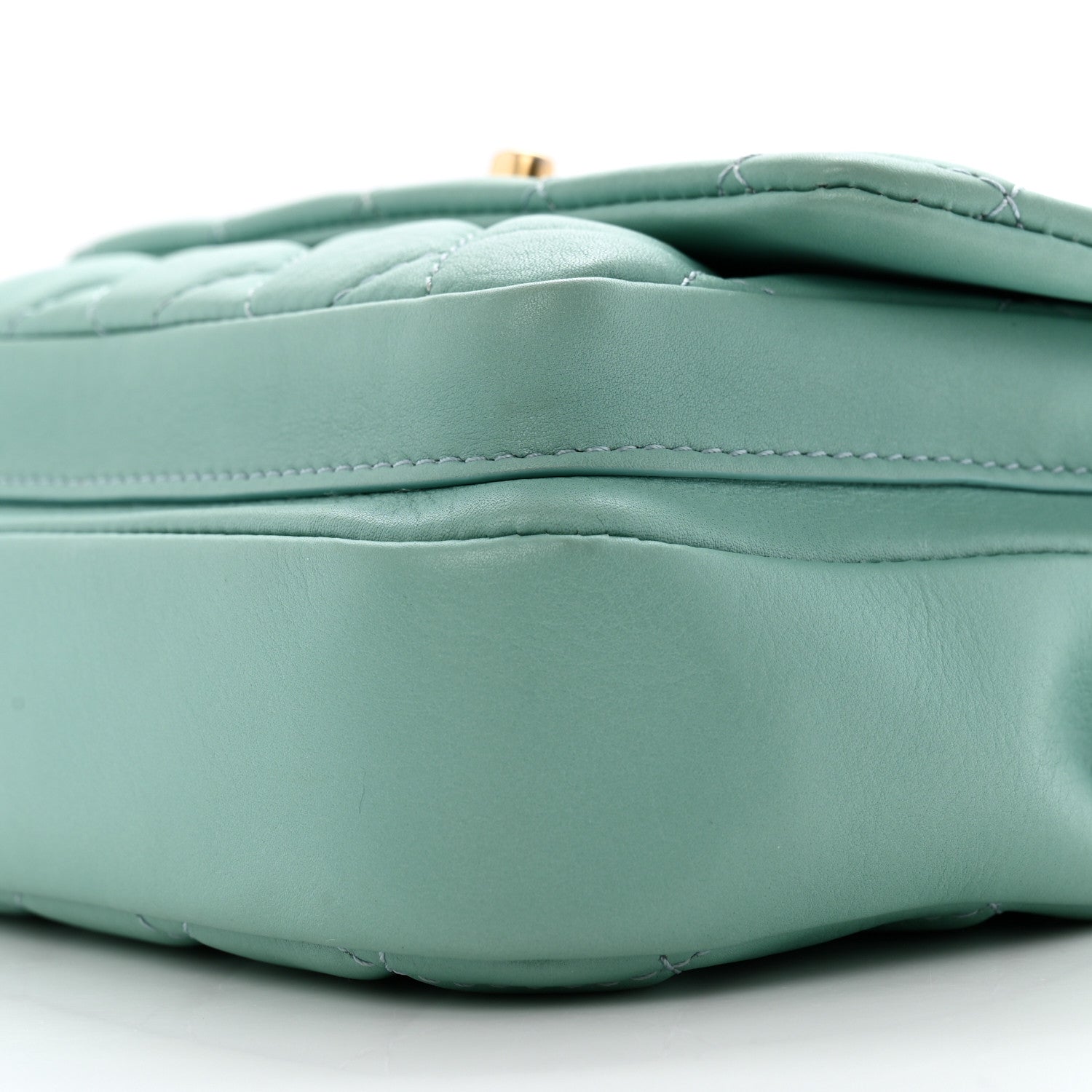 Chanel Calfskin Quilted Top Handle Flap Light Blue 10 of 10